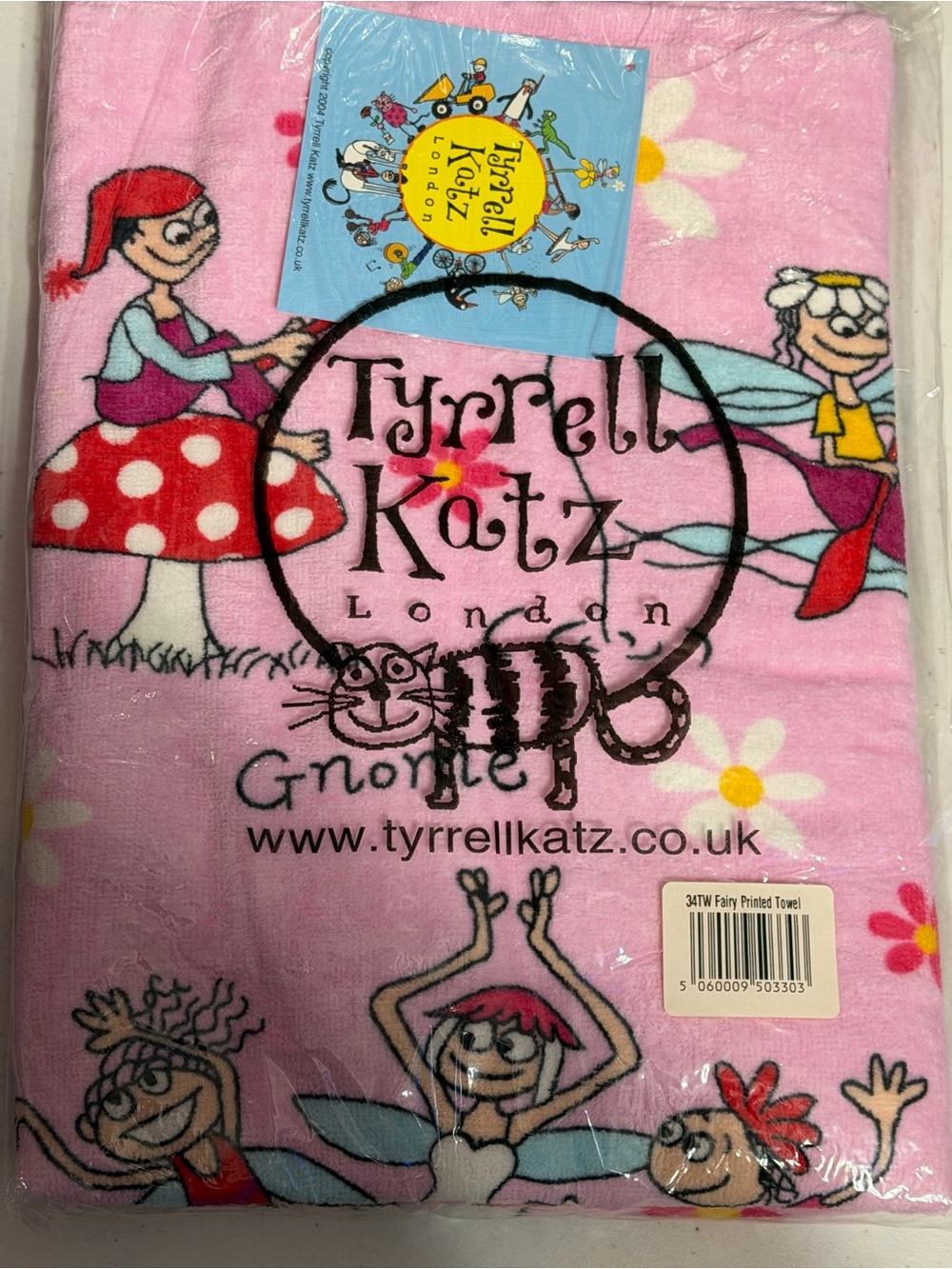 Tyrrell Katz Pink Fairy Printed Towel